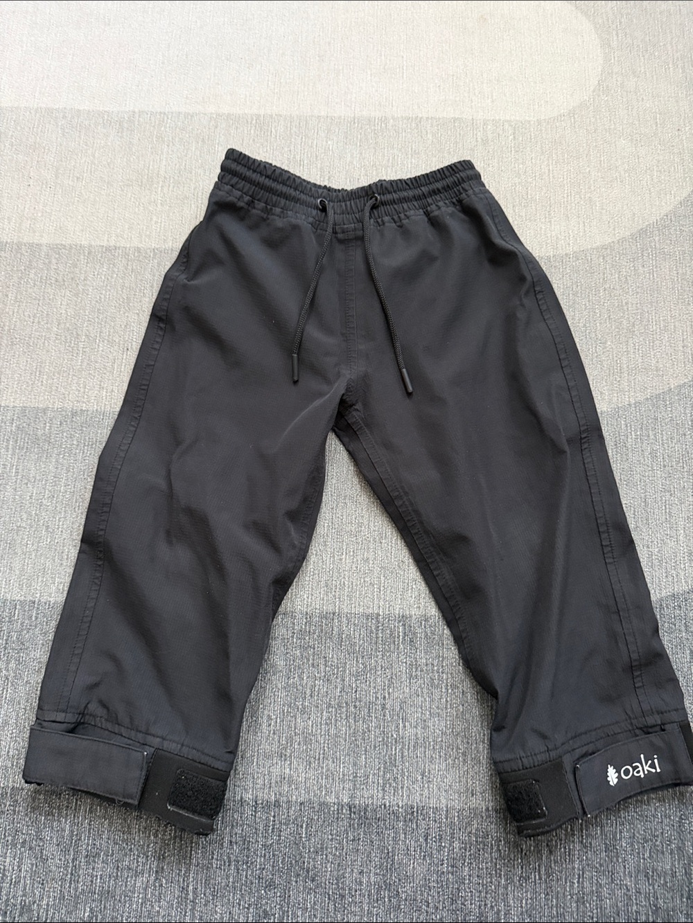 Oaki Black Kids Jogger Snow Pants with Adjustable Ankles
